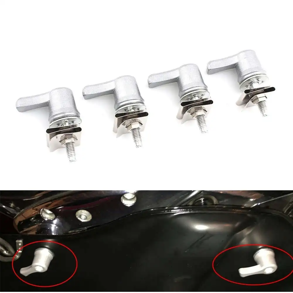 

Motorcycle Saddlebag Lever Lock Bolt Screw Nut Security Fastener Kit For Harley Touring Road Street Glide Electra 1992-2023