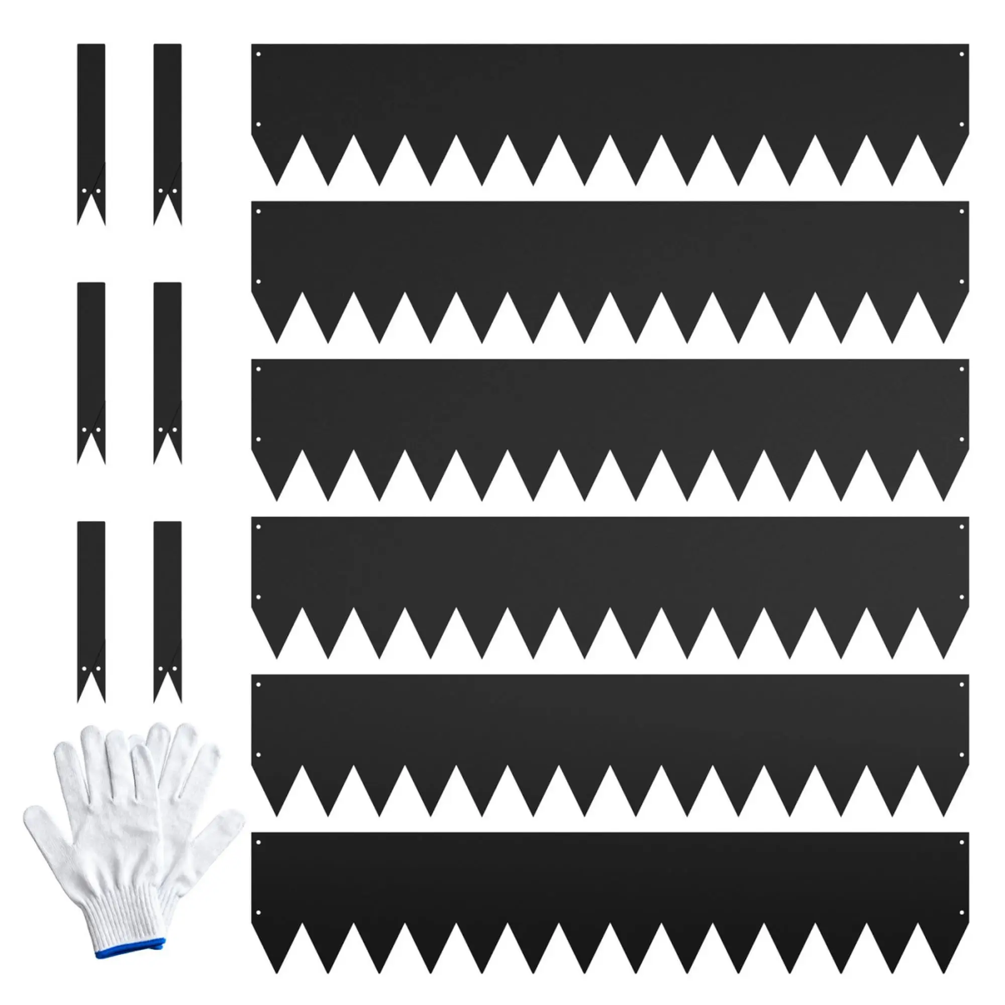 

40" x 8" Garden 6 Pack Cor-Ten Steel Landscape Edging w/Paint Finish - Strips - Hammer-in Gauge Metal Corten Edging Border