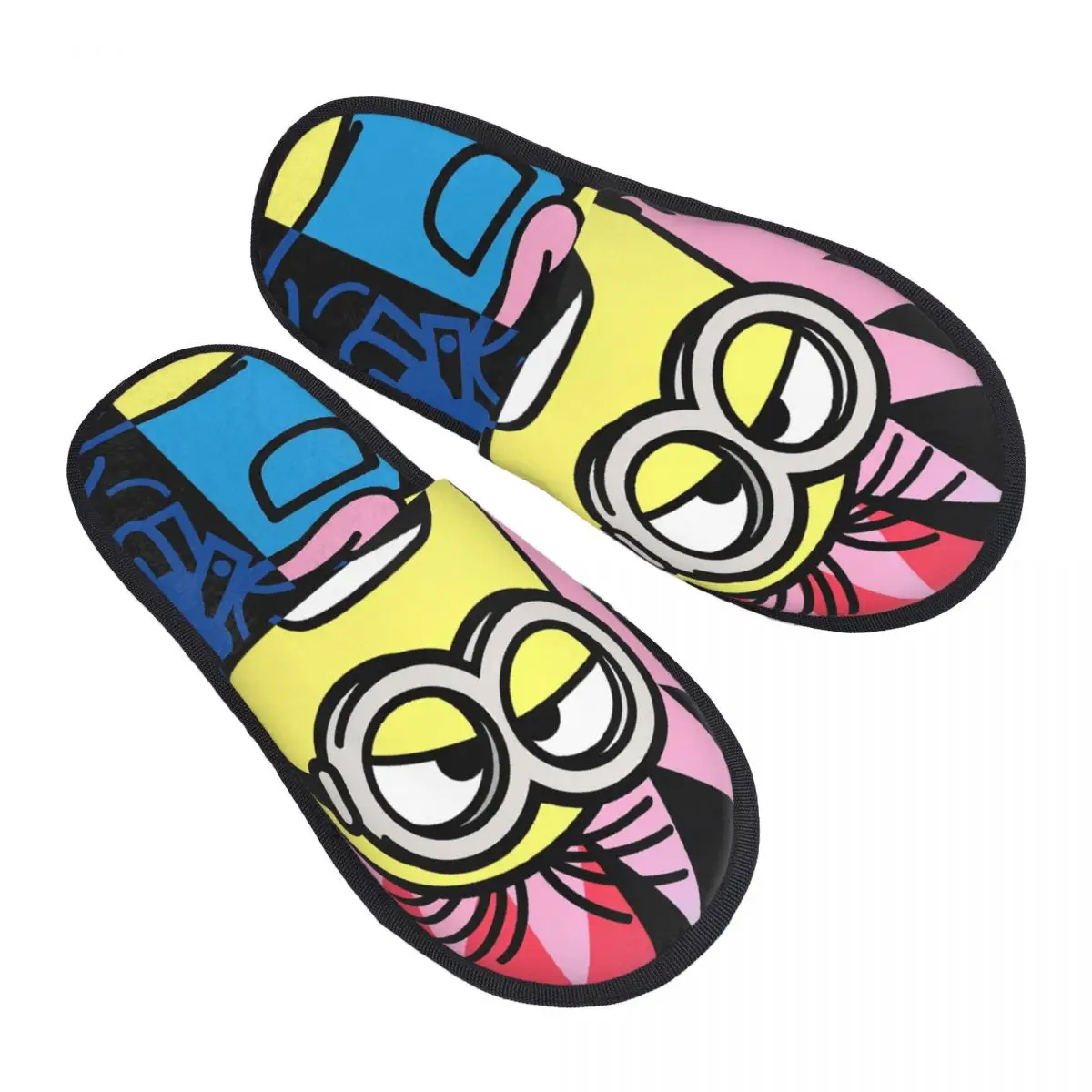 

Custom Anime M-Minions Cartoon Cozy Scuff With Memory Foam Slippers Women Spa House Shoes