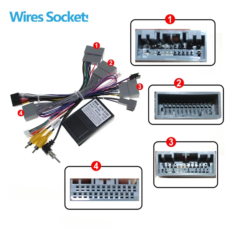 16pin android Car radio Canbus Stereo Wire Harness Power cable adapter for Honda HRV HR-V 2019-2022  City 2022 Fit 2022-2023