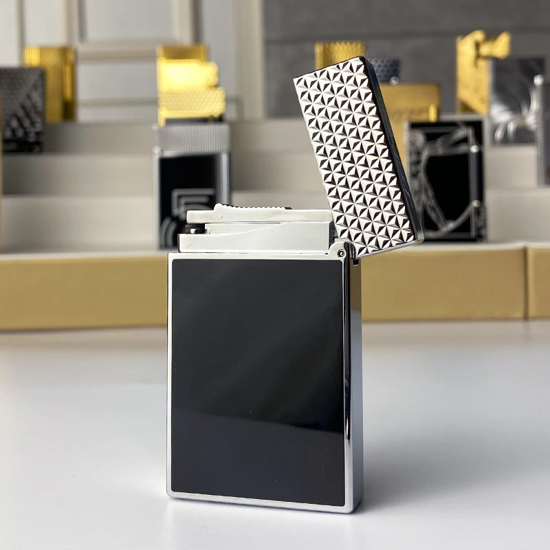 

New commemorative edition single and double flame luxury lighter Ping Sound natural paint cigarette smoking butane lighter