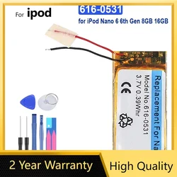 MP3 Battery 616-0531 for IPod Nano 6 6th Gen 8GB 16GB Nano6 Nano6th/Nano 4 4th Gen Nano 7/7th MB903LL/A;616-0639;616-0640 MP4