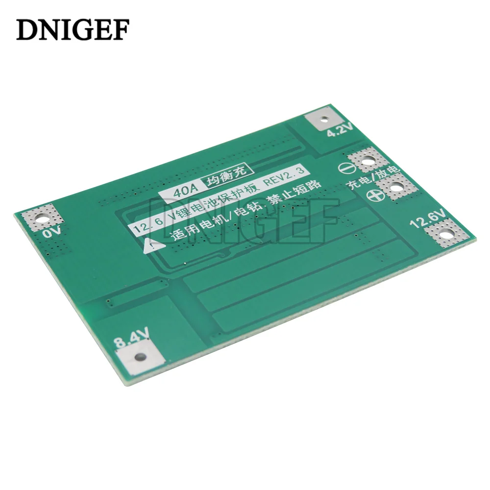 DNIGEF 3S 60A 4S 40A Li-ion Lithium Battery Charger Protection Board 18650 BMS 11.1V 12.6V/14.8V 16.8V Enhance/Balance