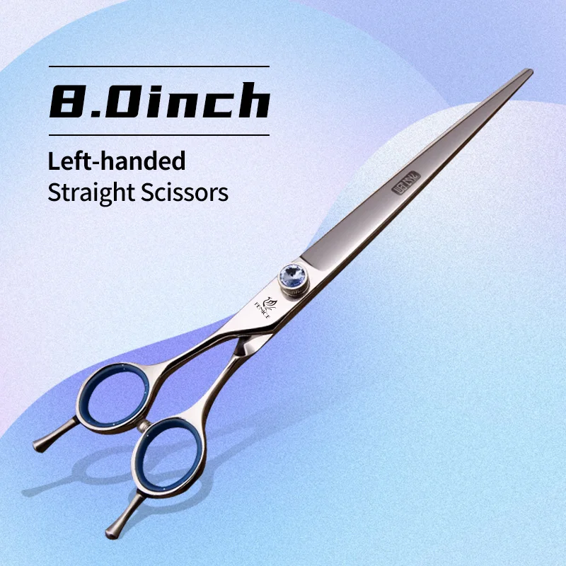 Fenice Linkshandige Professionele 7.0/7.5/8 inch JP440C Snijden Gebogen Pluizige Dunner Chunker Schaar Set Kit Hond Verzorging