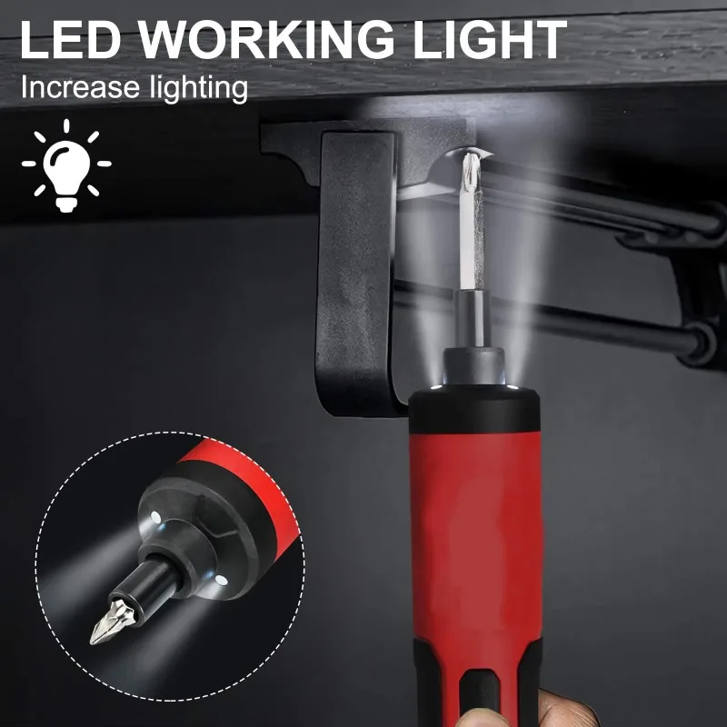 Electric Screwdriver Set 3.6V Li-ion Battery Powered Rechargeable Cordless Driver Drill USB Type C Mini Screw Driver Kit