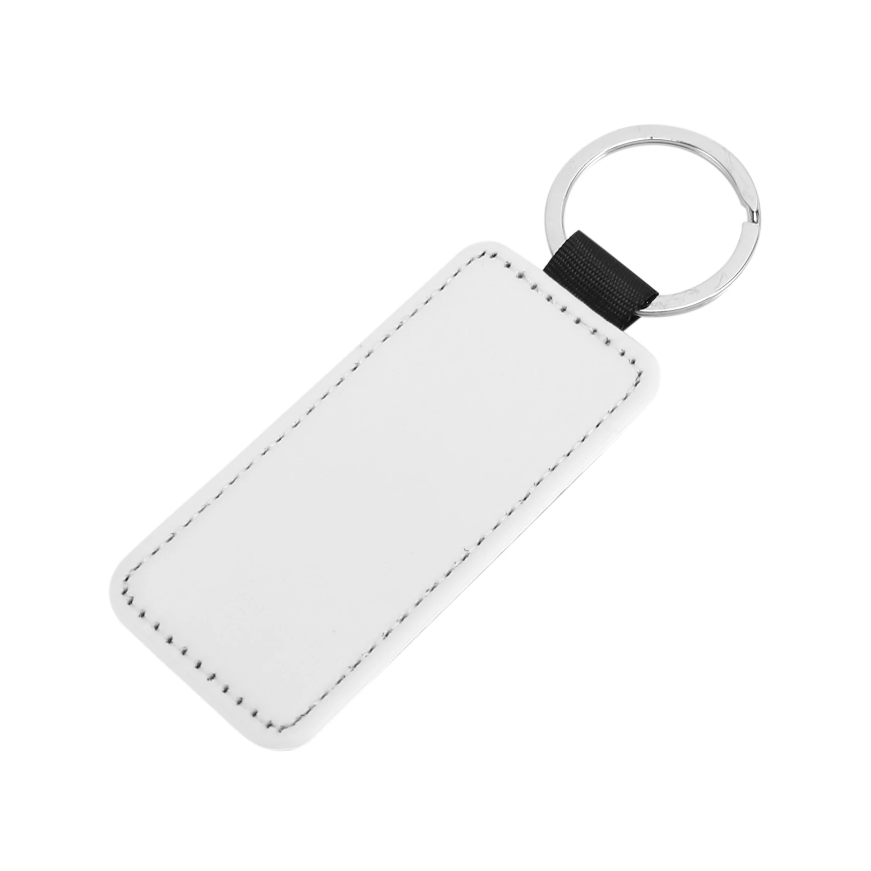 16 stück Sublimation Rohlinge Keychain PU Leder Keychain Wärme Transfer Schlüsselbund Schlüsselbund Sublimation Schlüsselanhänger DIY Handwerk