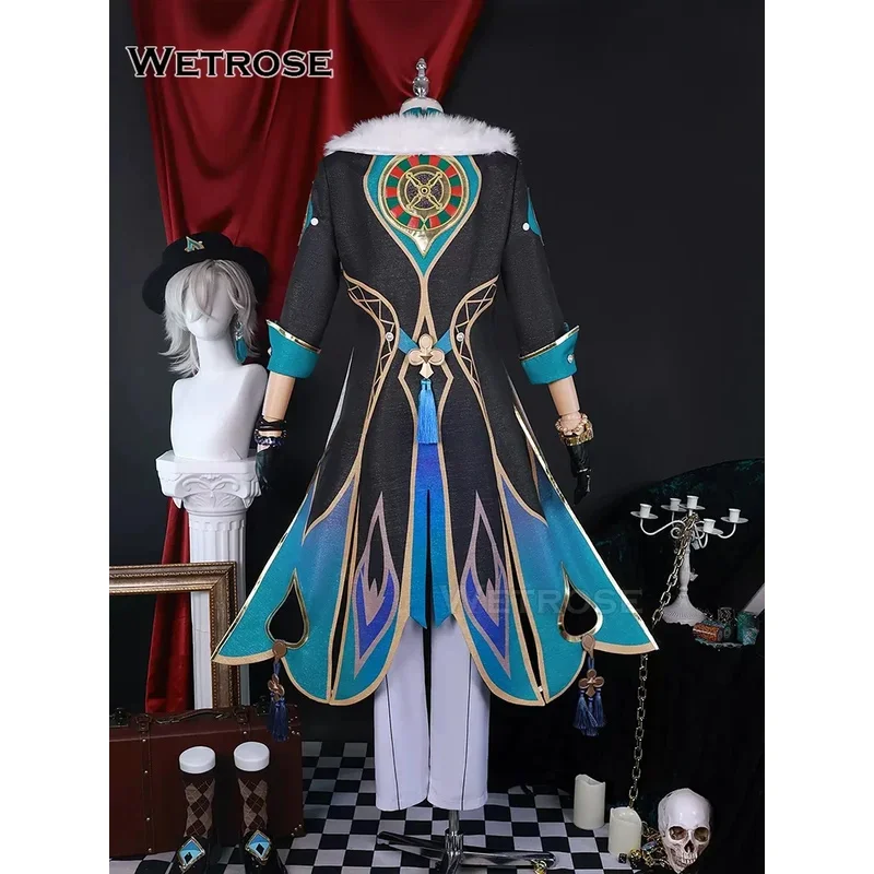 【Wetrose】 Aventurine SSR Cosplay Costume Honkai Star Rail Peacock Penacony Company Авантюрин  Full Set Wig Halloween Xmas