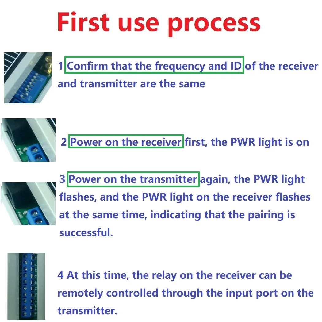 Imagem -03 - Lora Bidirectional io Controlador Remoto Led Indicador de Feedback Npn em Relay Out Switch Módulo Board 8ch 433m dc 12v