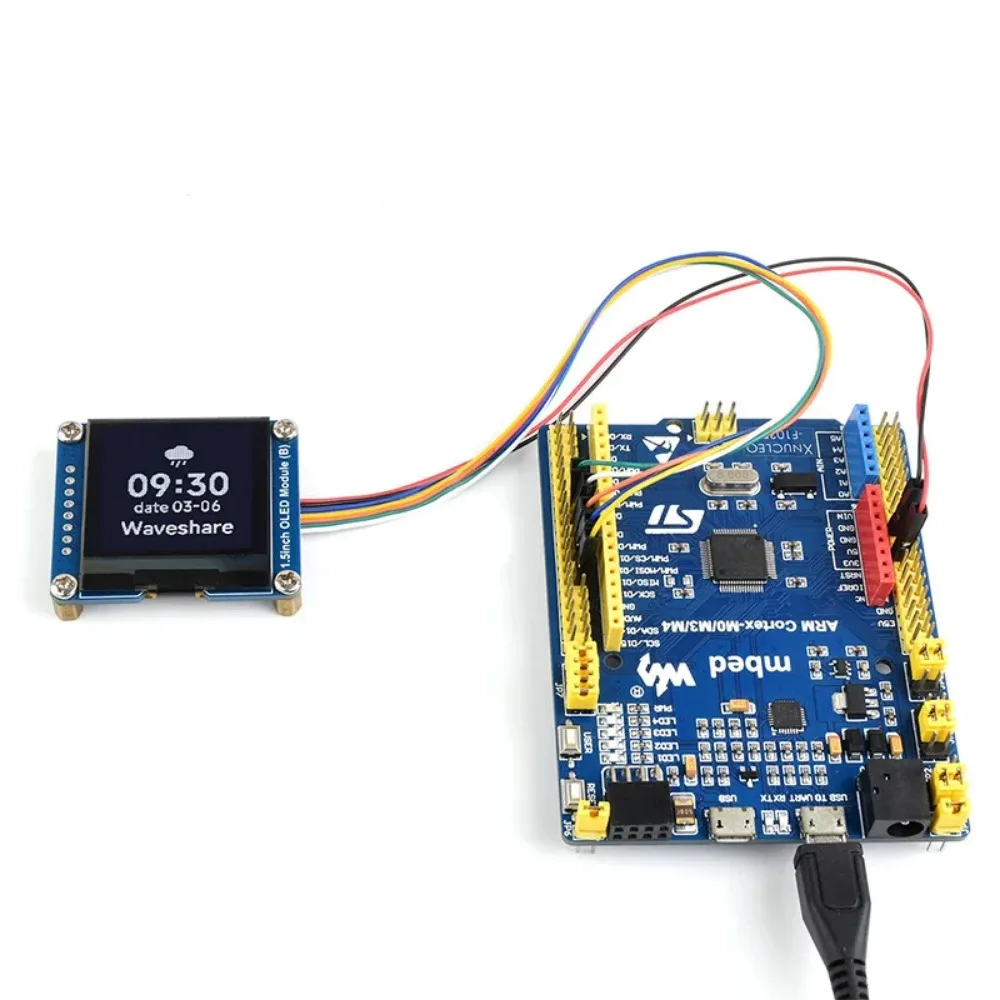 1.5-calowy moduł OLED 128 × 128 rozdzielczość SPI/I2C komunikacja monochromatyczny wyświetlacz SH1107