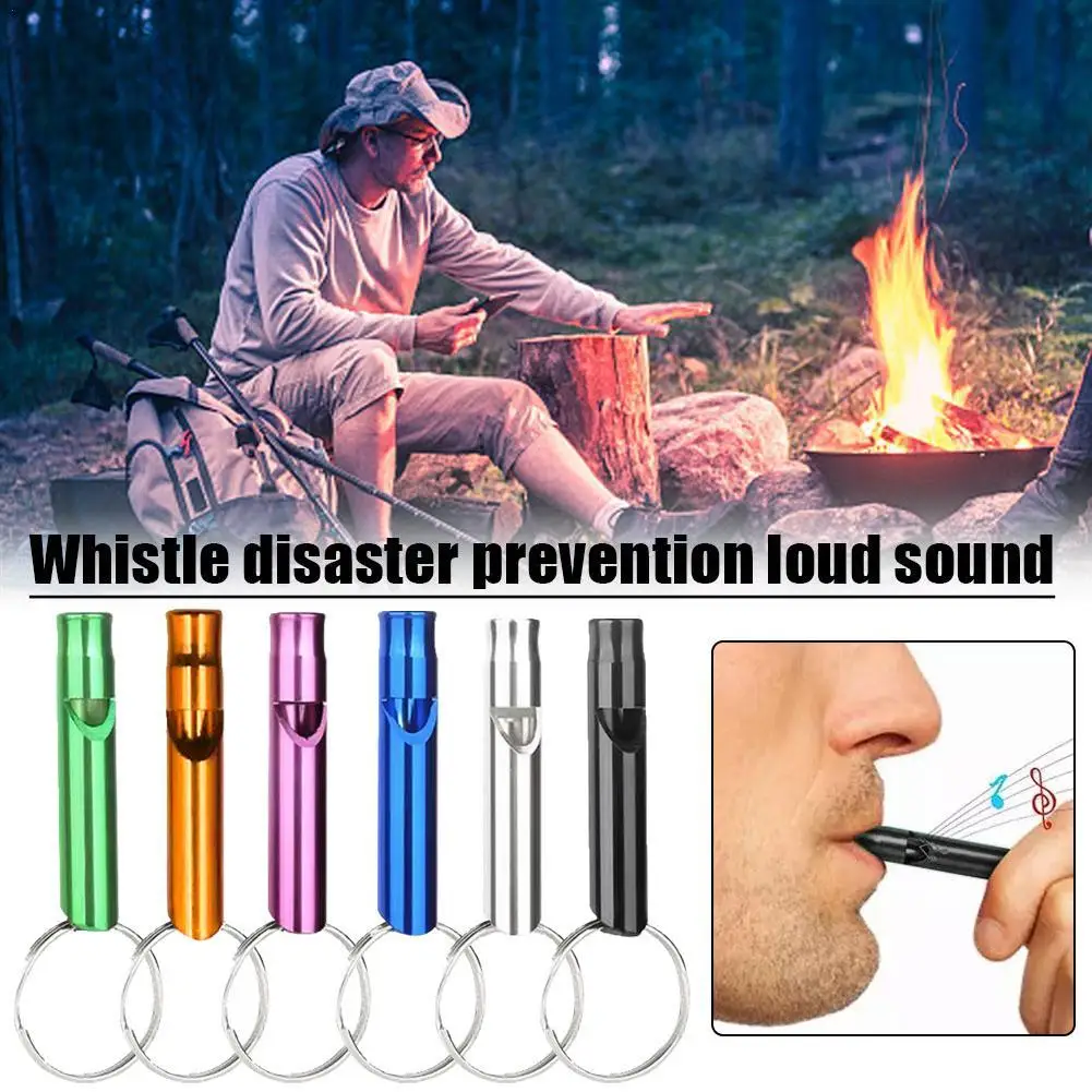 New Outdoor Metal Multifunction Whistle Pendant With Keychain Keyring For Outdoor Survival Emergency Mini Size Whistles Gifts