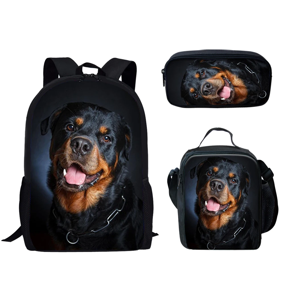 

Belidome 3Pcs School Bags for Teen Girls Rottweiler Dog Print Casual Women Backpack Bookbag for College Student Mochila Infantil