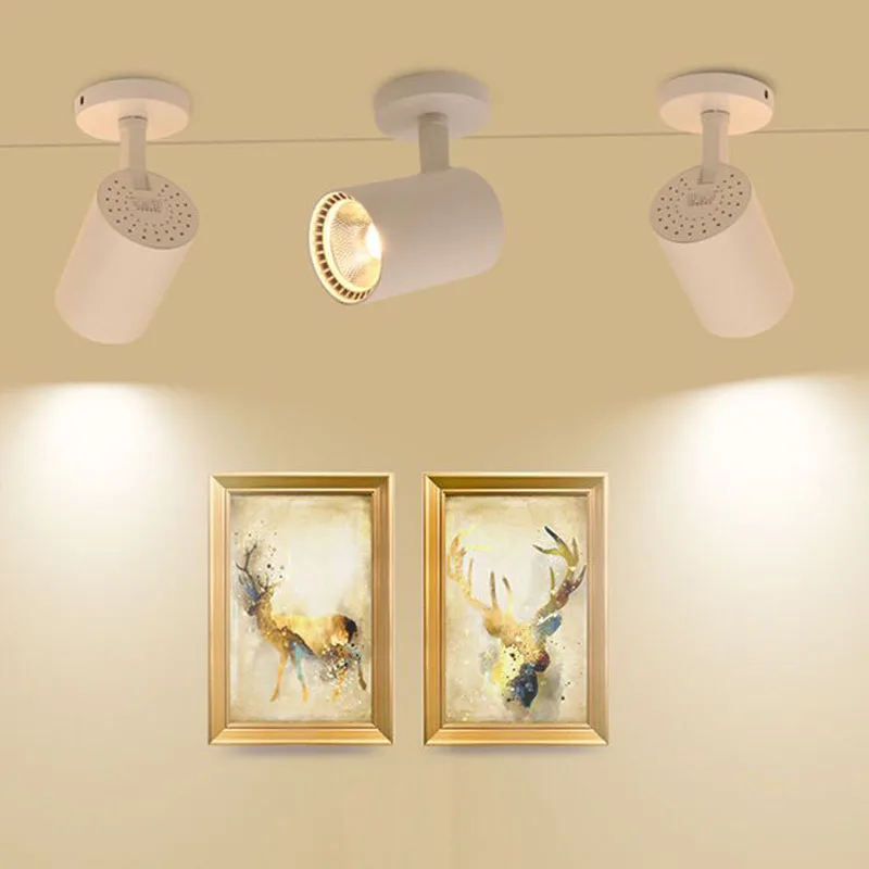 Led Spotlight Downlight 7w 10w 20w 30w Surface Mounted Cob Ceiling Light Spotlight Can Be Rotated Clothing Store Showroom Ac220v