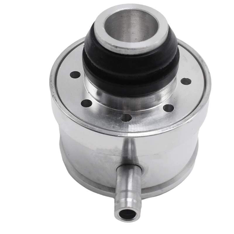 AB61 - Gepolijst aluminium voor Chevy Ford Auto-ademhalingsventielafdekkap Push-in ontluchter W / PVC-buisbal gefreesd 1 inch nek