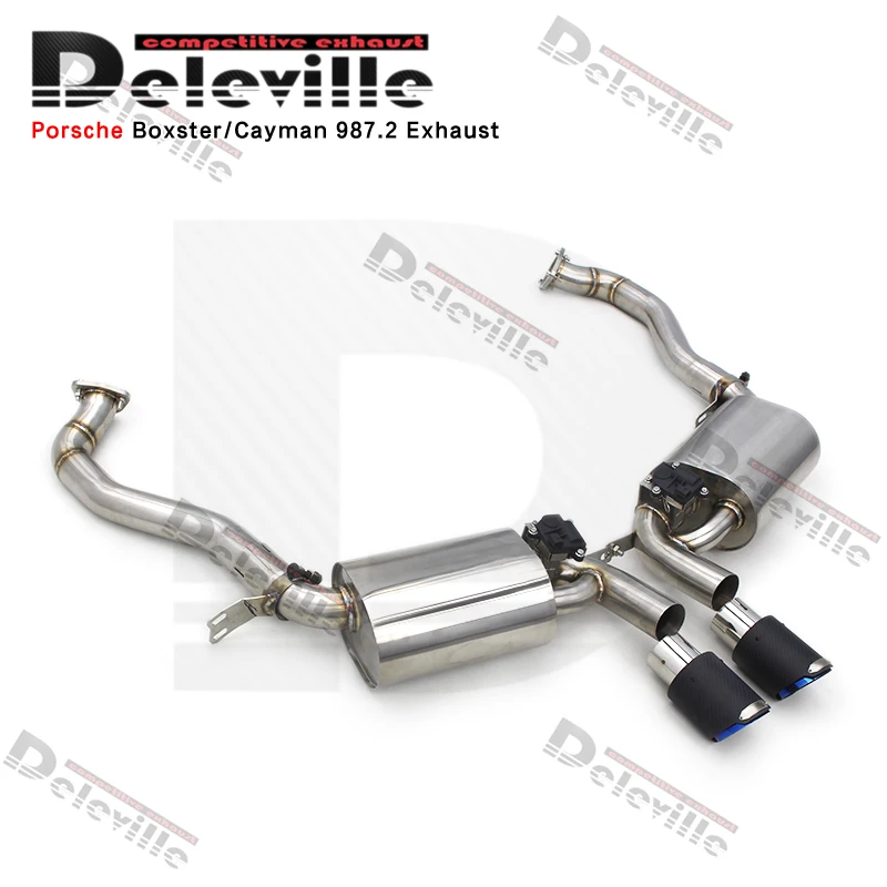 Escape Catback voor Porsche Boxster/Cayman 987.2 2.7/2.9/3.4 2008-2012 Upgrade Rvs Uitlaatpijp Achter Uitlaat Systeem