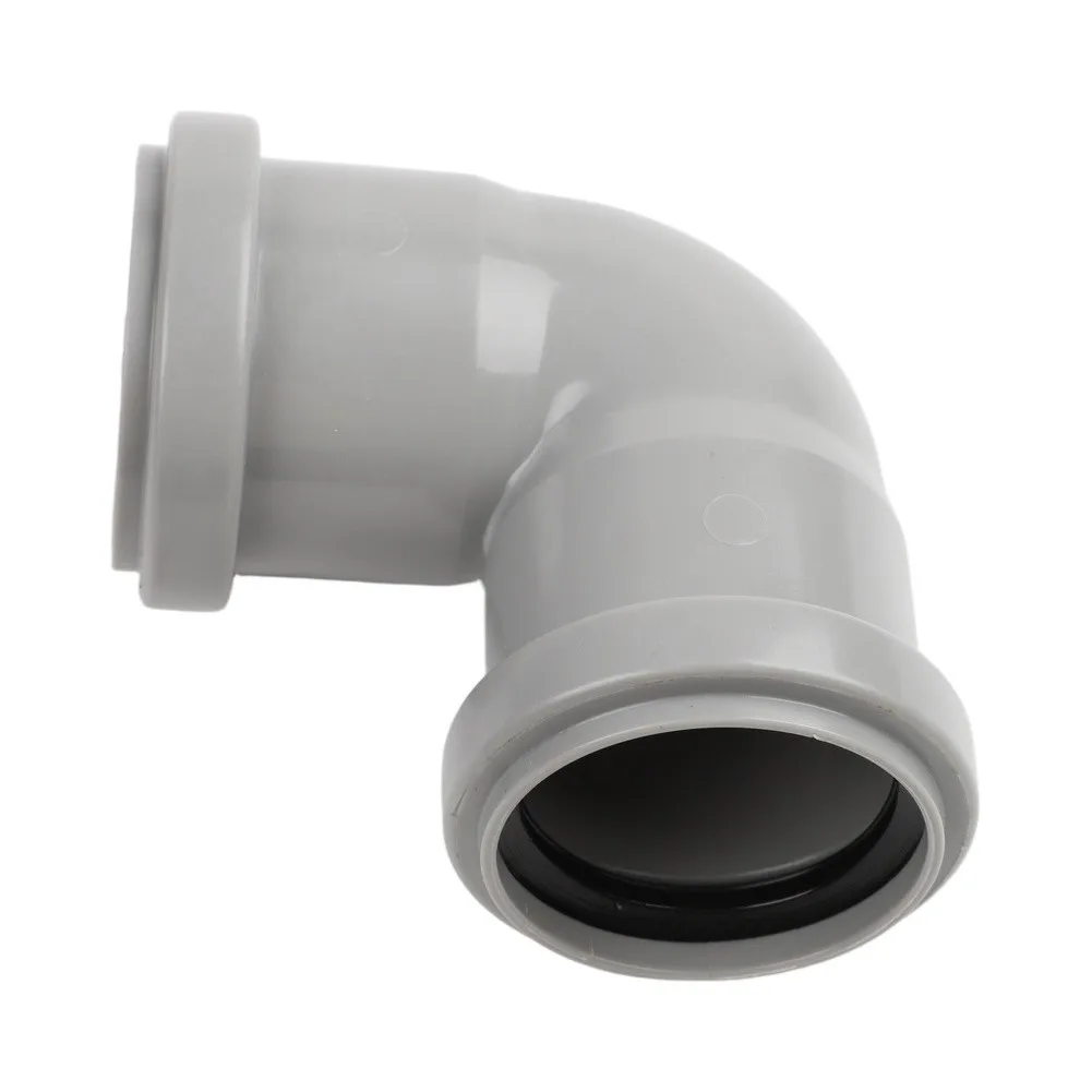 For Bathroom Sink 50mm Elbow Joint Integrated O-ring Seal Drain Connector Push Fit Plumbing Easy Disassembly Leak-proof Seal