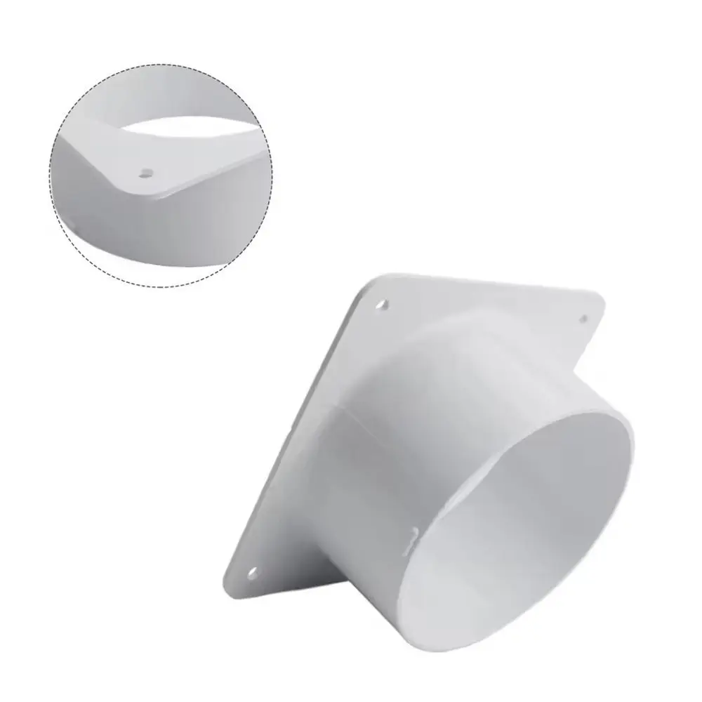 Plastic Vent Pipe Adapter Flange Connector Wall-mounted Ducting Tool Exhaust Pipe Joint Easy Installation