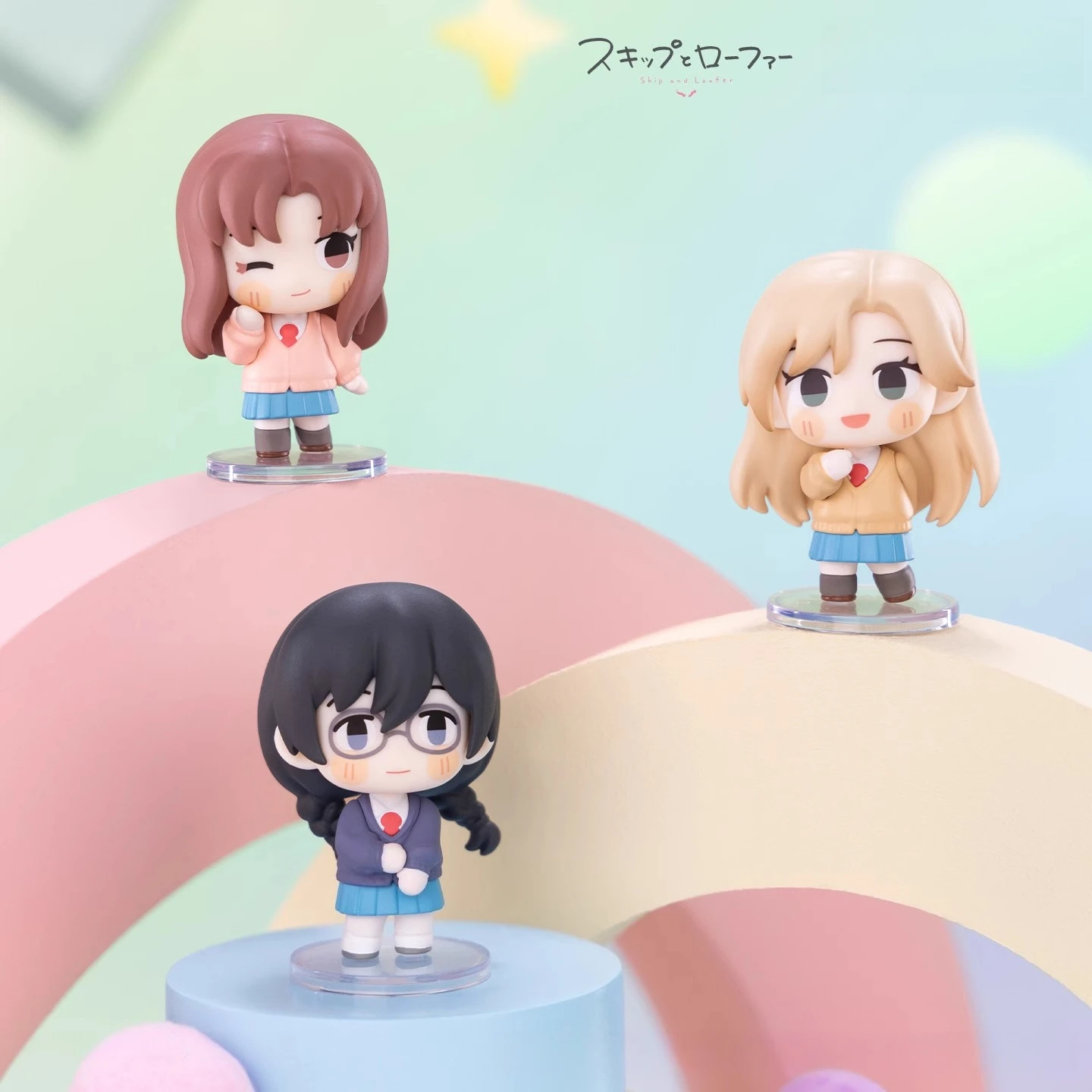 애니메이션 스킵 앤 로퍼 카와이 액션 피규어 어린이 방 장식 컬렉션 생일 선물