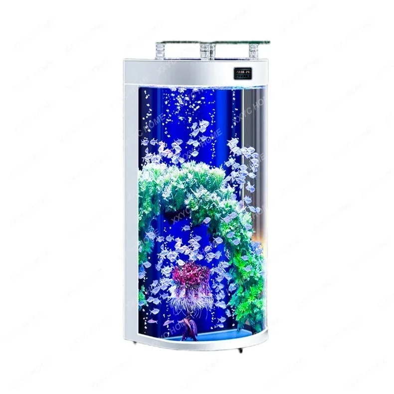 

Fish Tank Aquarium Glass Home Living Room Vertical Small and Medium TV Cabinet Landscape Ecological Change Water