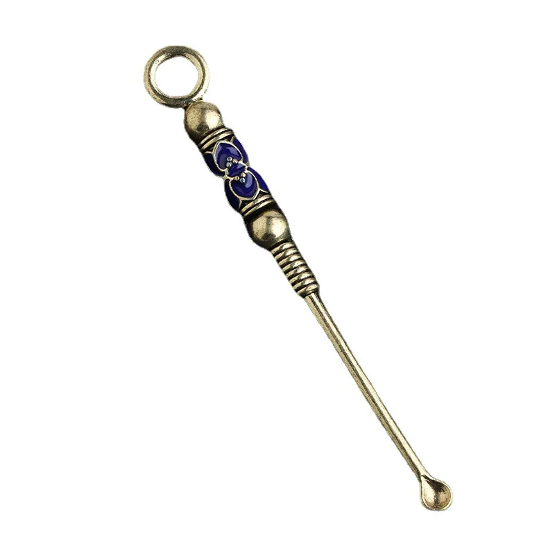 Retro Messing Drachen Ohr Löffel Outdoor Tragbare Ohr Reinigung Werkzeug Ohr-Pick Für Wachs Entferner Reiniger Ohr Pick Schlüsselbund anhänger