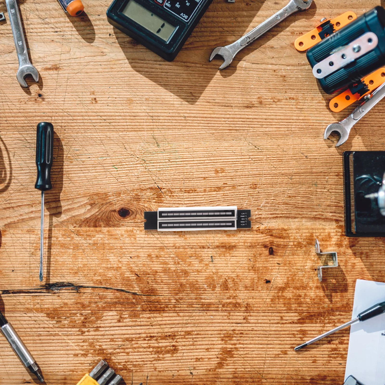 

1Set Dual Channel Audio LED Music Spectrum Indicator Light 12-Bit Resolution Adjustable Speed Peak Hold Fall Time for Studio