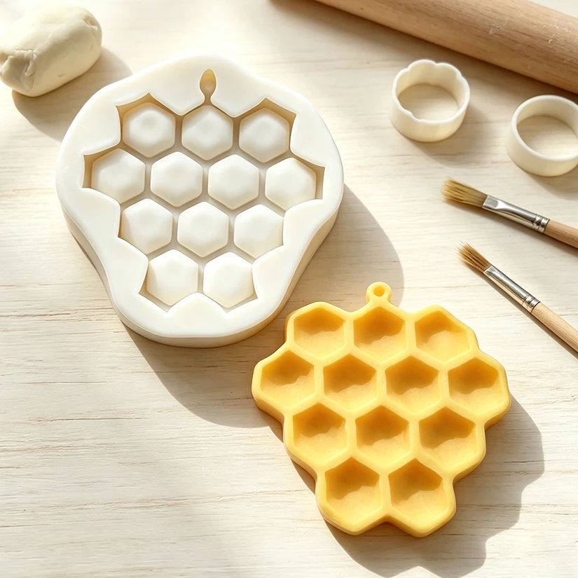 Honeycomb Bee Silicone Mold Sugarcraft Chocolate Cupcake Fondant Cake Decorating Tools