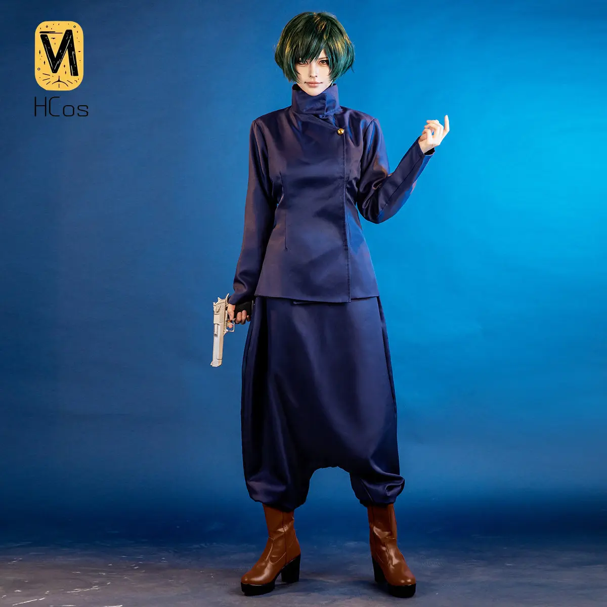 Disfraz de Cosplay de Mai Zenin de Jujutsu Kaisen, Uniforme Escolar de Anime Kyoto Jujutsu, Conjunto Completo Unisex para Comic Con, Fiesta de Halloween, HCos