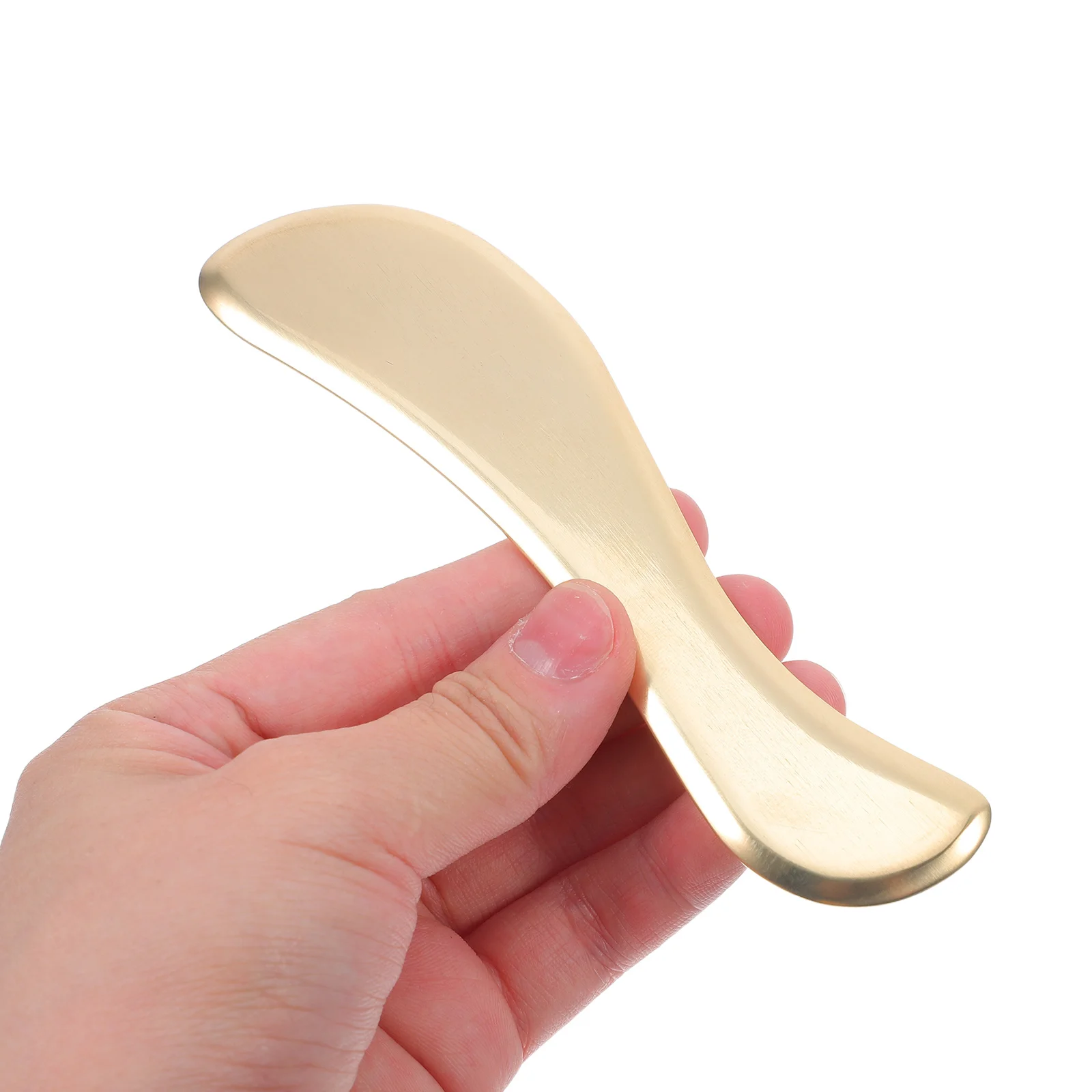 

1Pcs Brass Gua Sha Board Massaging Board Smooth Surface Safe for Skin Neck Shoulder Leg Arm Face Back Pain Relief Stress