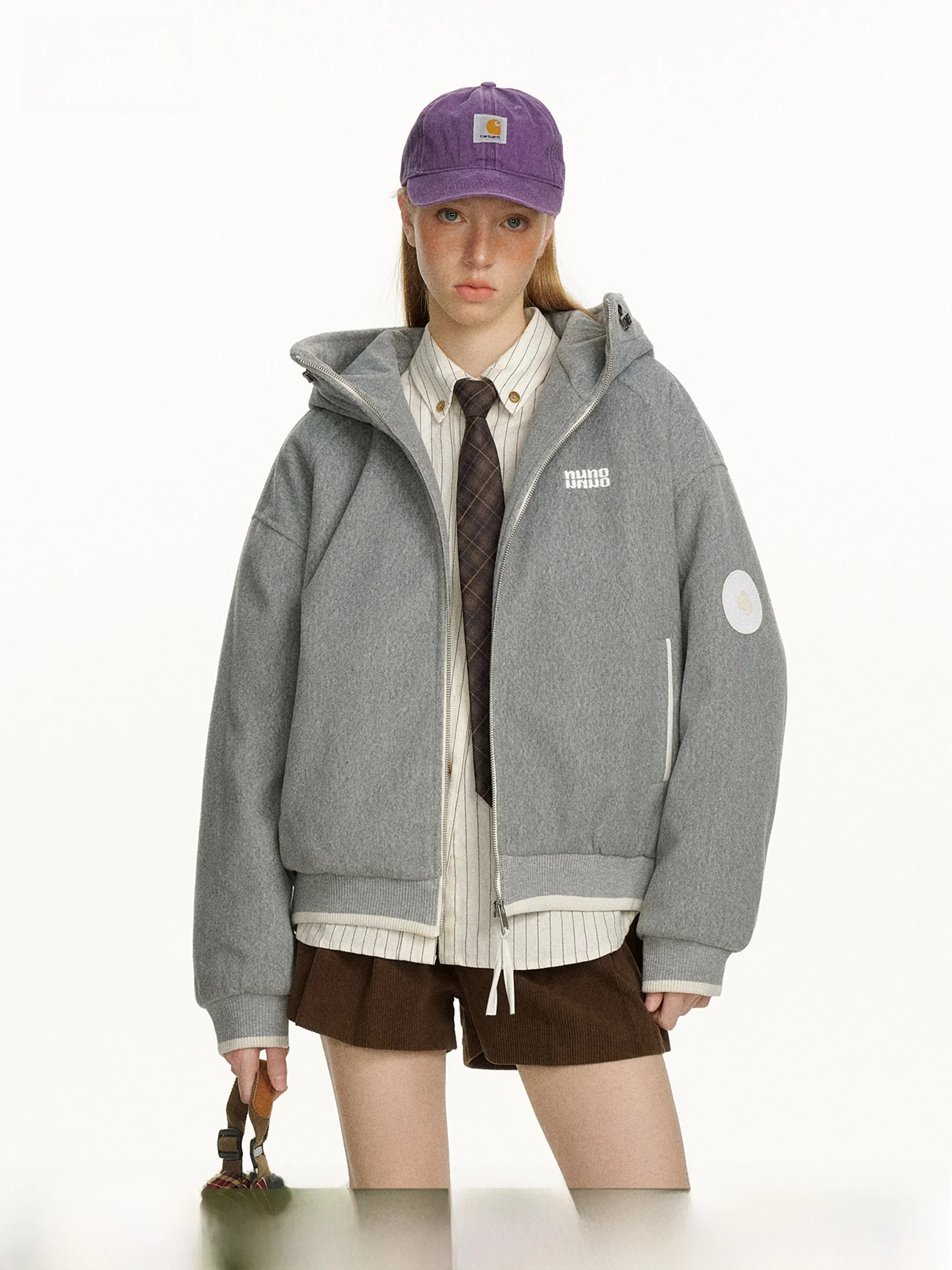 

Beetle Town Casual Loose Cotton Jaet Hooded Zipper Closure Long Sve Pure Color Men's Winter Coat Couple's ort Sle