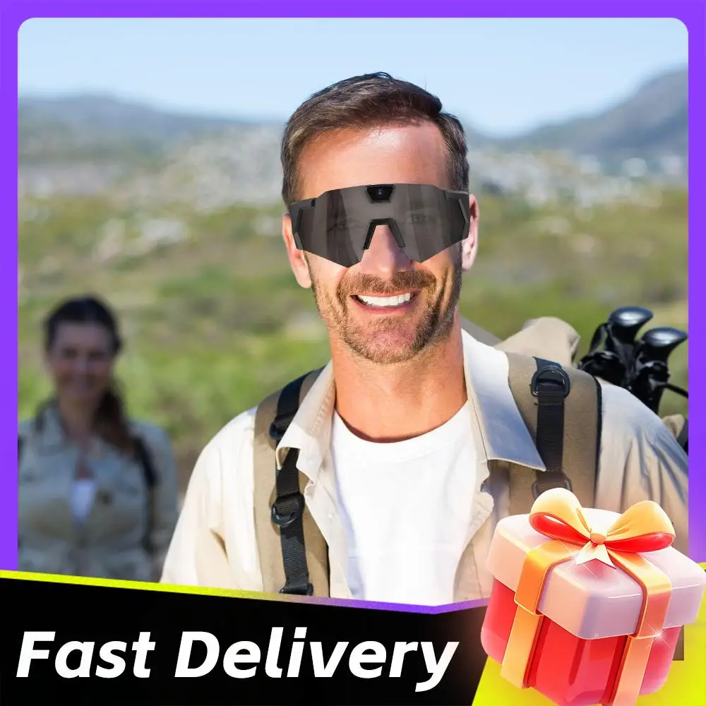 

Умные очки-камера HD 1080P для велоспорта, солнцезащитные очки с функцией видеозаписи, спортивные очки-камера для мужчин и женщин