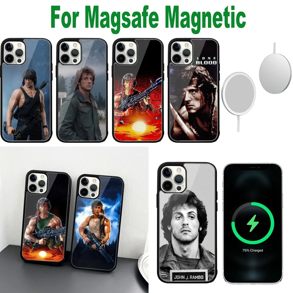 First Blood John Rambo Phone Case For iPhone 16,15,14,13,12,11,Plus,Pro,Max,Mini Magsafe Magnetic Wireless Charging