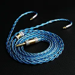 XINHS H19 8-Core 7N Single Crystal Copper+Blue Graphene Earphone Cable