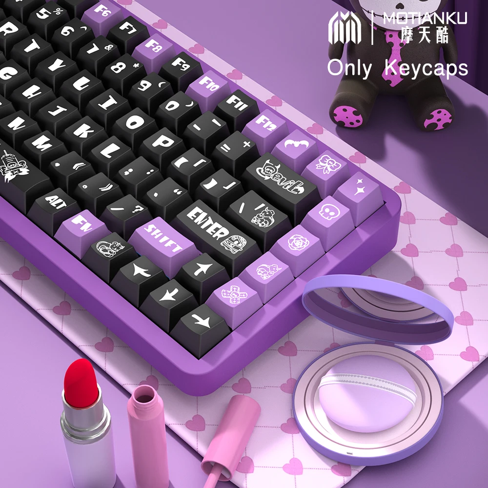 Dark Demon Original Theme Keycaps Cherry Profile Personalized Keycap For Mechanical Keyboard with 7U and ISO key cap