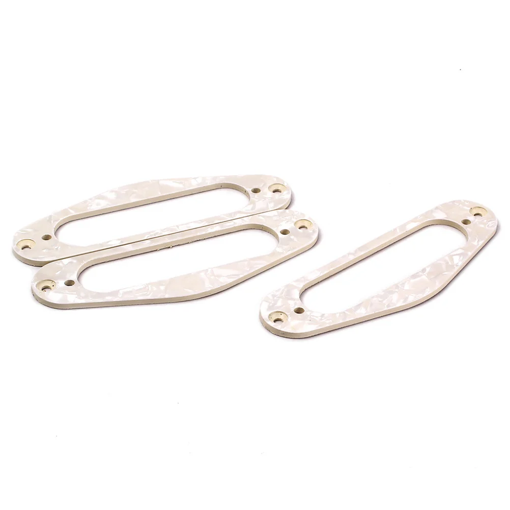 

3Pcs Guitar Pickup Frame Mounting Rings Single Coil Pickup Ring for Tl Style Electric Guitars Replacement DIY Narrow Hole Beige