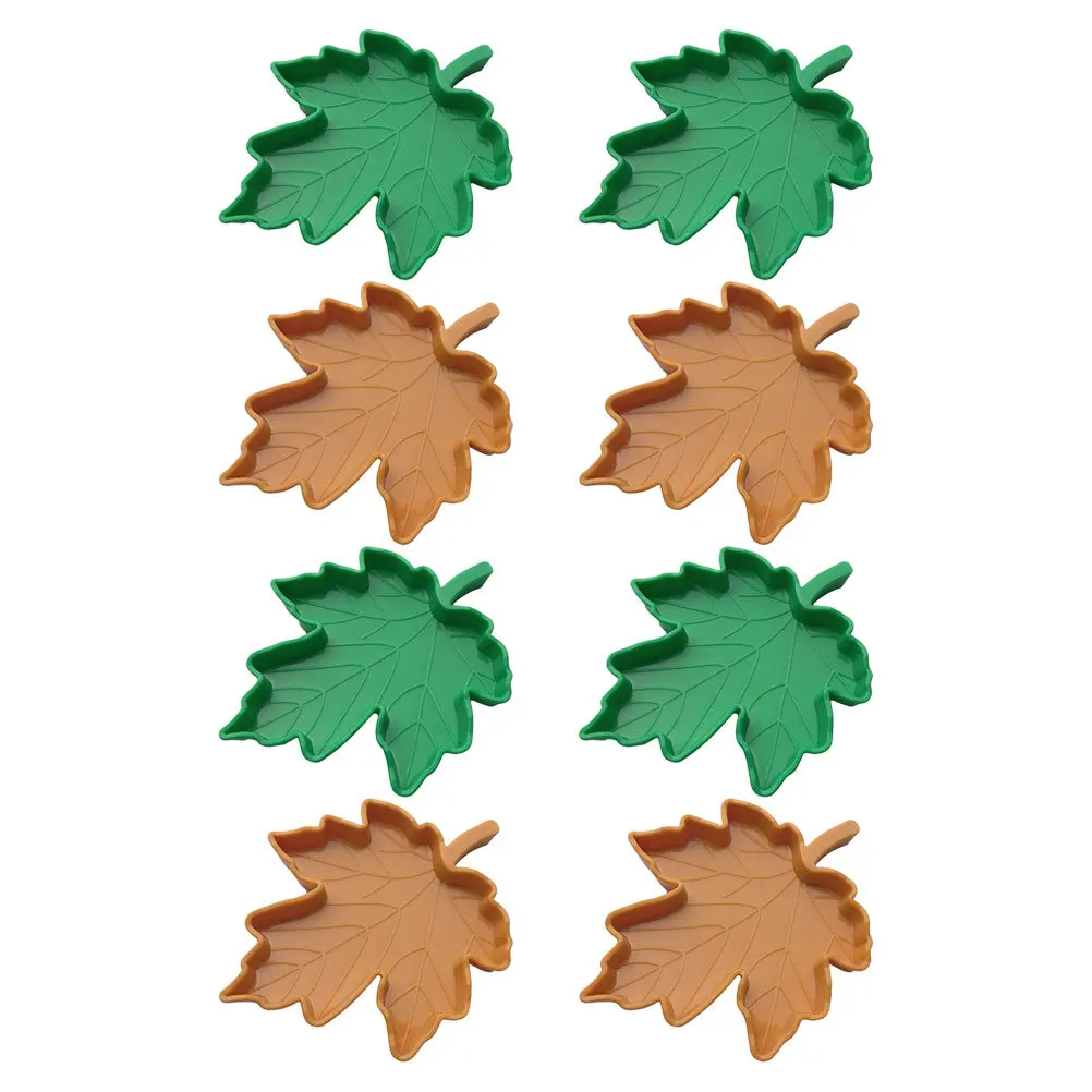 

8pcs Leaf-Shaped Feeding Bowl For Lizard Turtle Hamster Food Water Dish Gecko Food Bowl Pet Aquarium Accessory