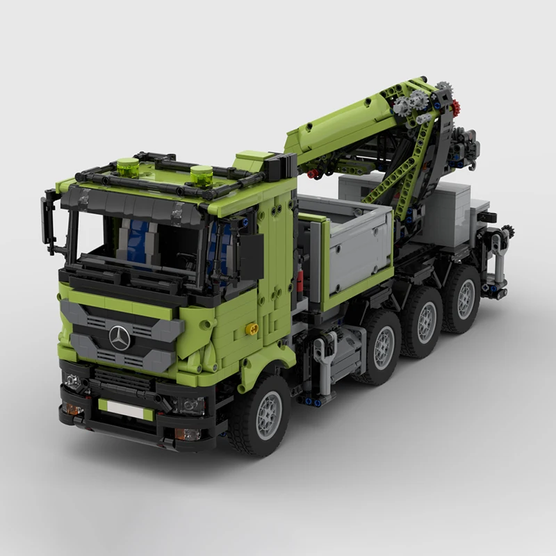 Erweiterte maßgeschneiderte Baustein F1650 Lkw Kran Engineering Fahrzeug Modell mit Motor Technologie Spielzeug Ziegel Kind Puzzle Geschenk