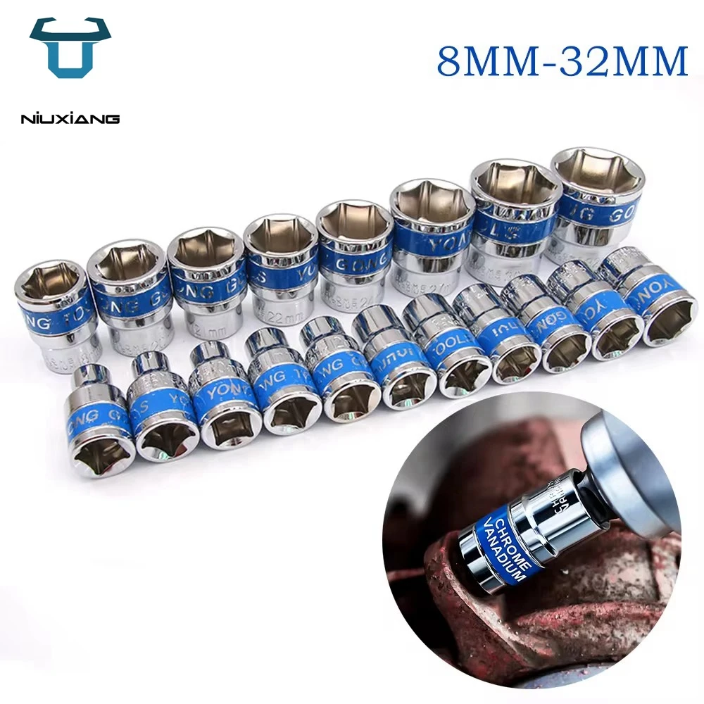 8-32mm 1/2 "napęd głębokiego udarowania zestaw nasadek napęd klucz metryczny gniazdo głębokie udarowe klucz pneumatyczny głowica narzędzia do usuwania opon