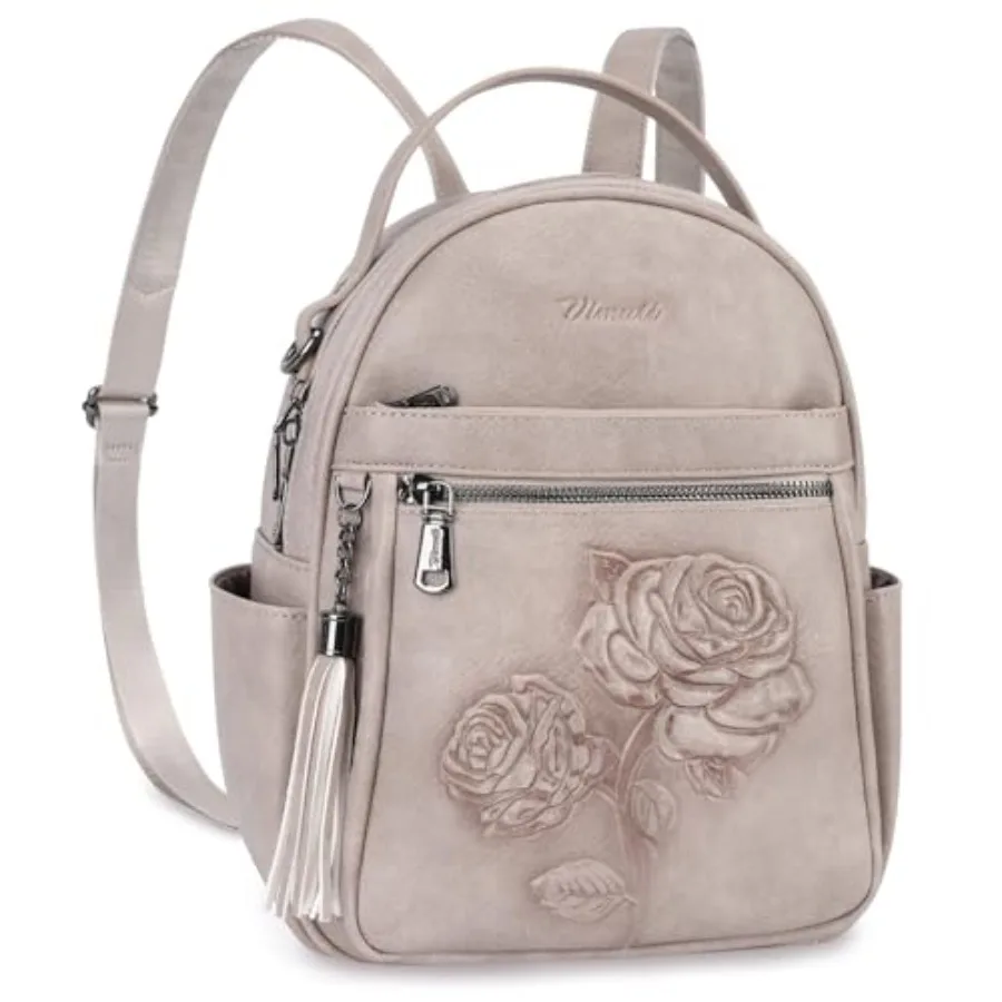 

Mini Backpack Purse for WomenEmbossed Leather Small Backpack Fashion Travel Backpacks Daypacks Shoulder Handbag