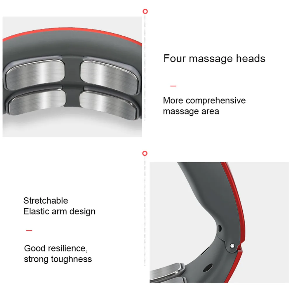 Masajeador eléctrico inteligente EMS para cuello, dispositivo de tracción Cervical, alivio del dolor Cervical