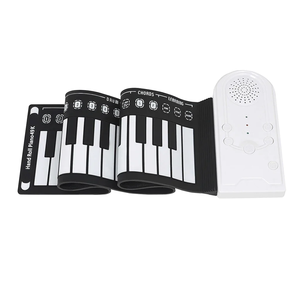 49 Key Hand Rolled Piano Portable Foldable Electronic Piano Electronic Organ USB MIDI Rechargable Keyboard Musical Instrument