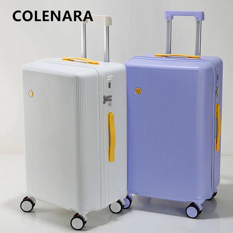 COLENARA حقيبة عالية الجودة 20 بوصة صندوق الصعود 22 "24" سعة كبيرة حقيبة تروللي بعجلات 26 "28 بوصة ABS + PC أمتعة المقصورة للرجال