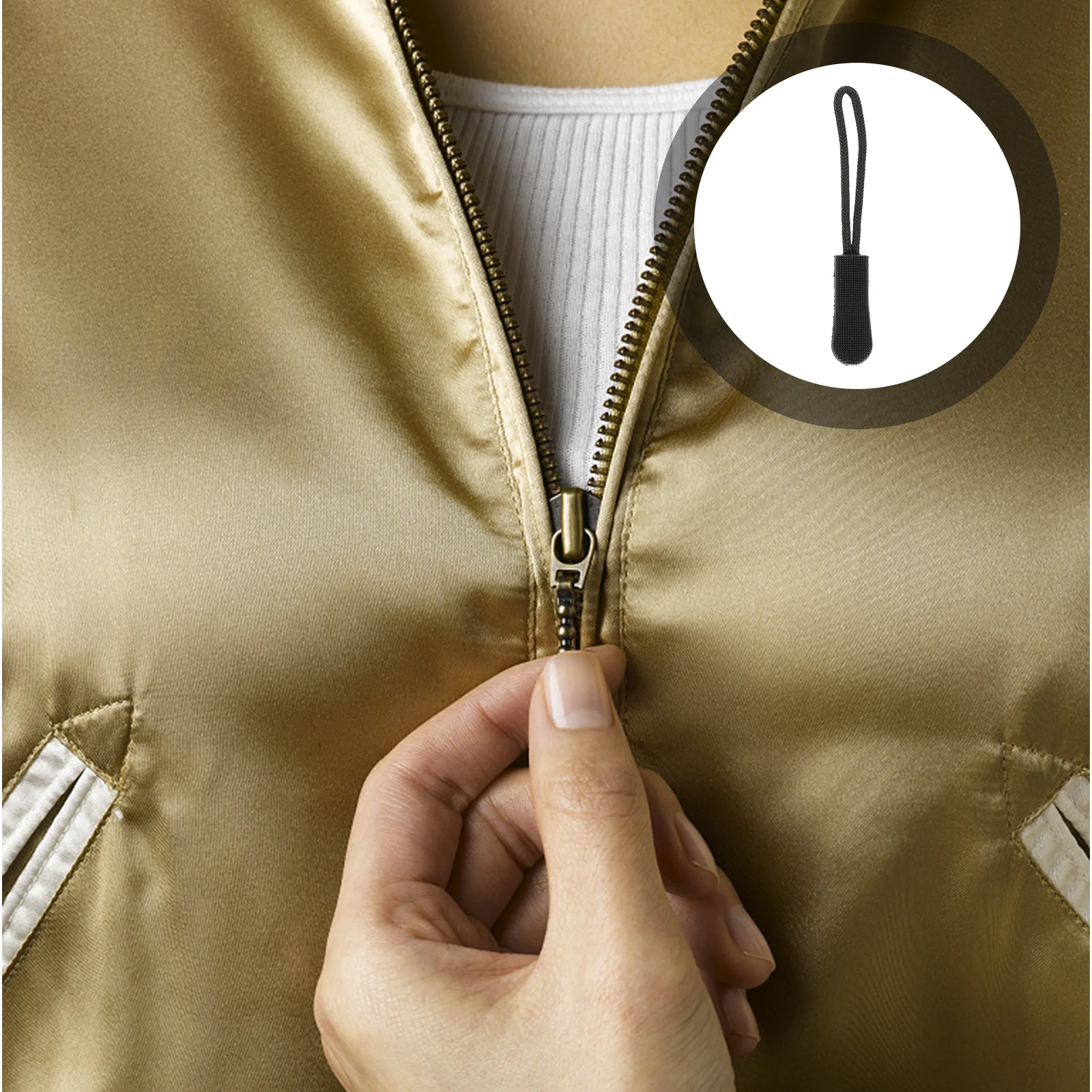 

50pcs Pull Replacement Diy Garment Zipper Heads For Backpacks Suitcases Coats Sportswear Zipper Extension Pull