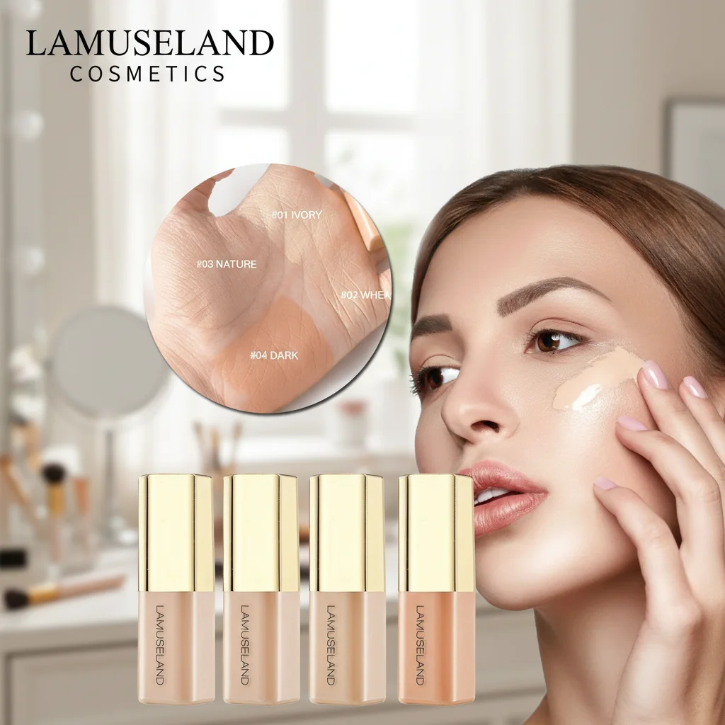 Mini Concealer Liquid Foundation To Cover Dark Circles and Acne Marks Face Color Corrector 4 Colors Facial Makeup Cosmetics