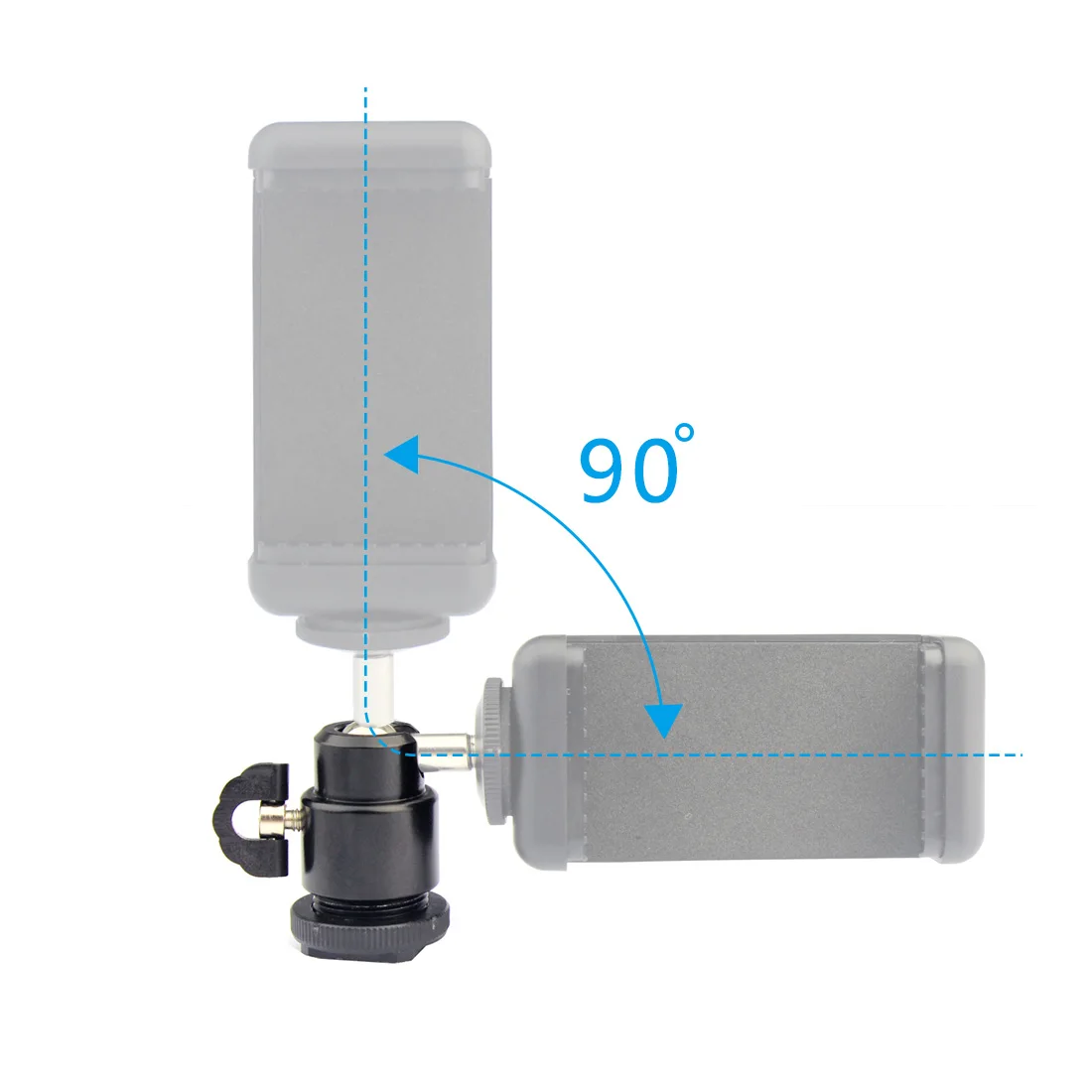 BGNing Selbst Selfie Lock Clip Stick Handheld Einbeinstativ Einstellbare Schnalle Telefon Halter Adapter Für Gopro HERO 8 7 6 5 Action Kamera – Detail 20