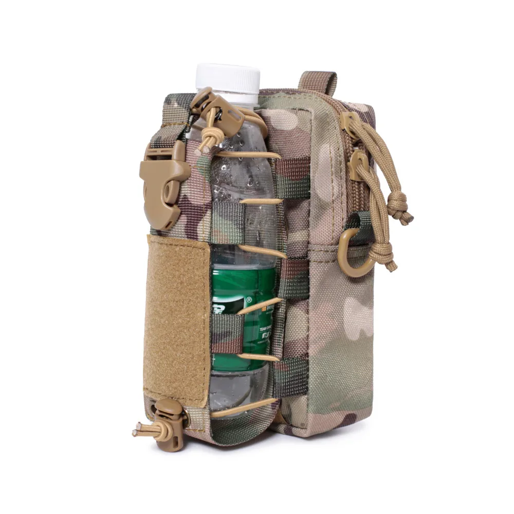 Tactical Waist Bag Camping Outdoor Water Bottle Holder Molle Hanging Sling Shoulder Bag Crossbody Pack 1000D Nylon Hunting Gear