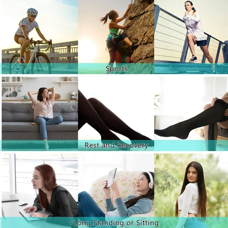 痩身用着圧パンスト 15-20mmHg 不透明 強力サポート 医療用段階着圧ストッキング 浮腫サポート用