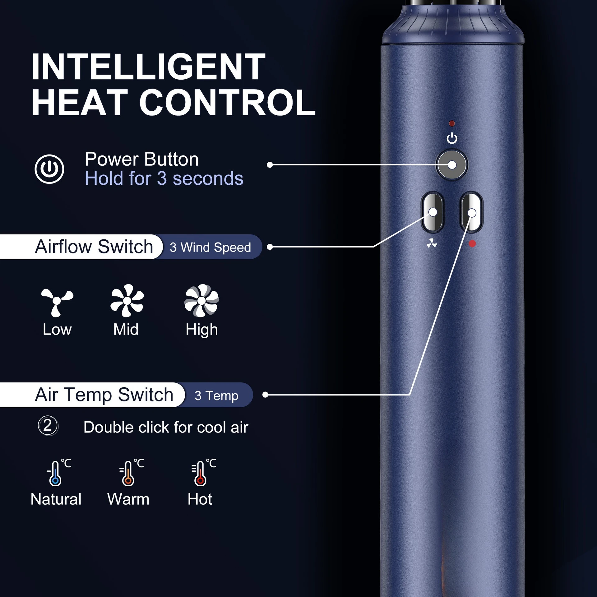 Ferro de ondulação automático de sucção de cabelo de alta velocidade