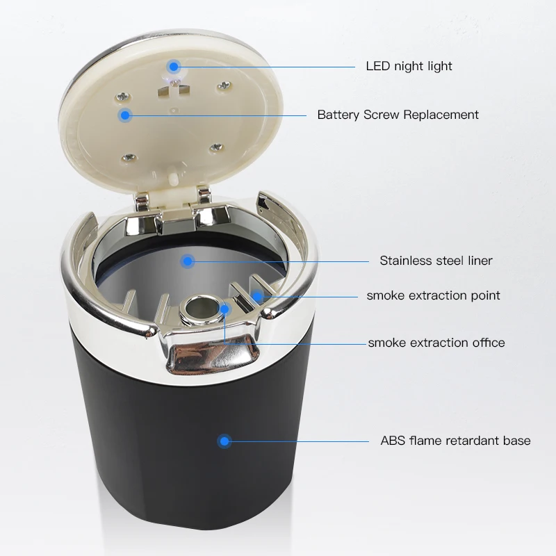 Car Cigarette Ashtray LED Light Portable Ash Cup For Lexus F SPORT ES RX NX LS UX LM LX GX LC RZ IS CT GS RC HS SC TX LBX IS300