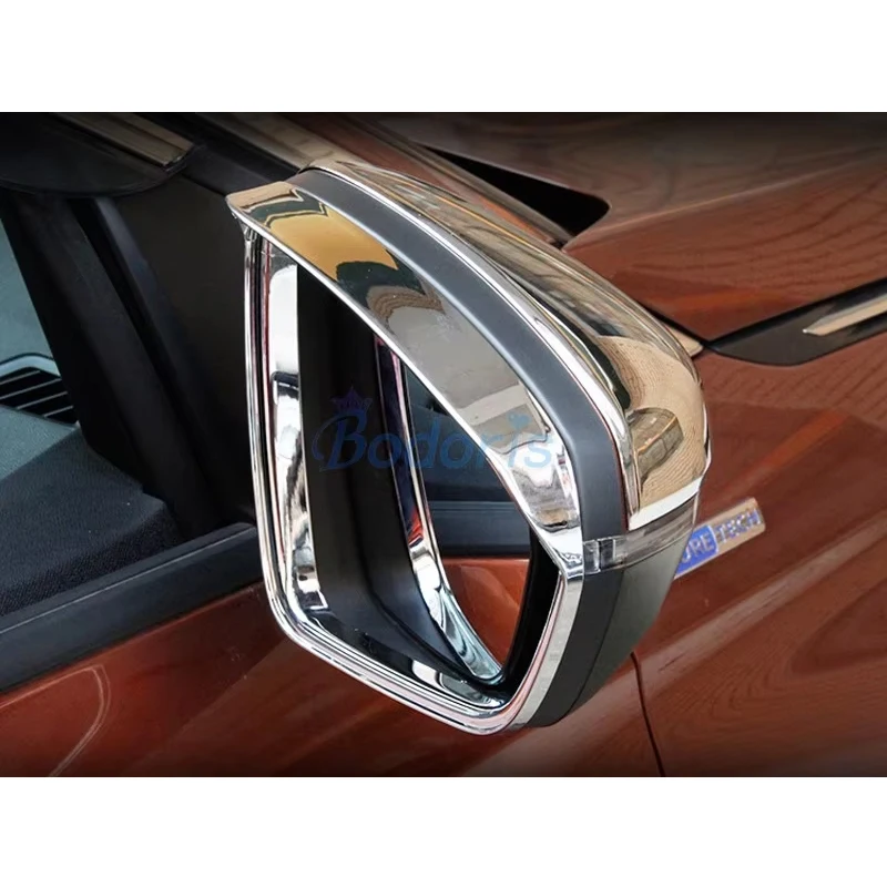 For Peugeot 5008 3008 GT 2017 2018 Silver Side Mirror Overlay Rear View Rain Hat Cover Trim Chrome Car Styling Accessories