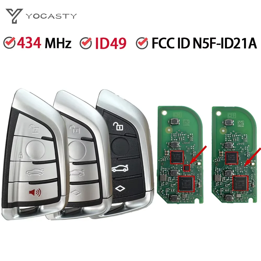 

YOCASTY FCC ID N5F-ID21A OEM PCB For BMW G20 G30 G32 G11 3 5 6 7 X3 X5 X7 G Series 49CHIP 433MHZ Smart Remote Car Key