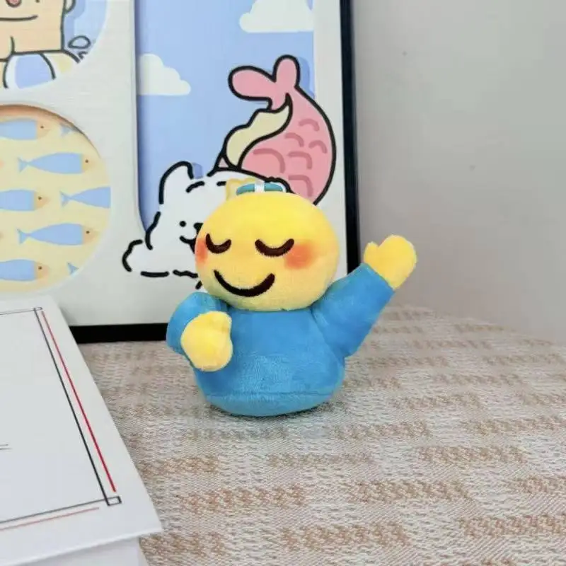 Nieuwste schattige knuffel emoji's rugzak sleutelhanger pop kawaii gevuld knuffel handgemaakte pop cartoon anime cadeau voor vrienden Kerstmis